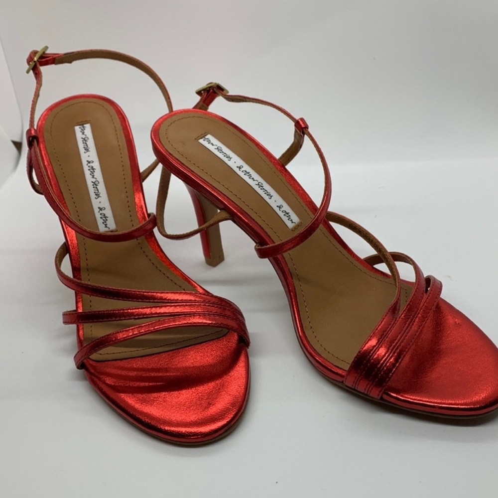 & Other Stories metallic red heels